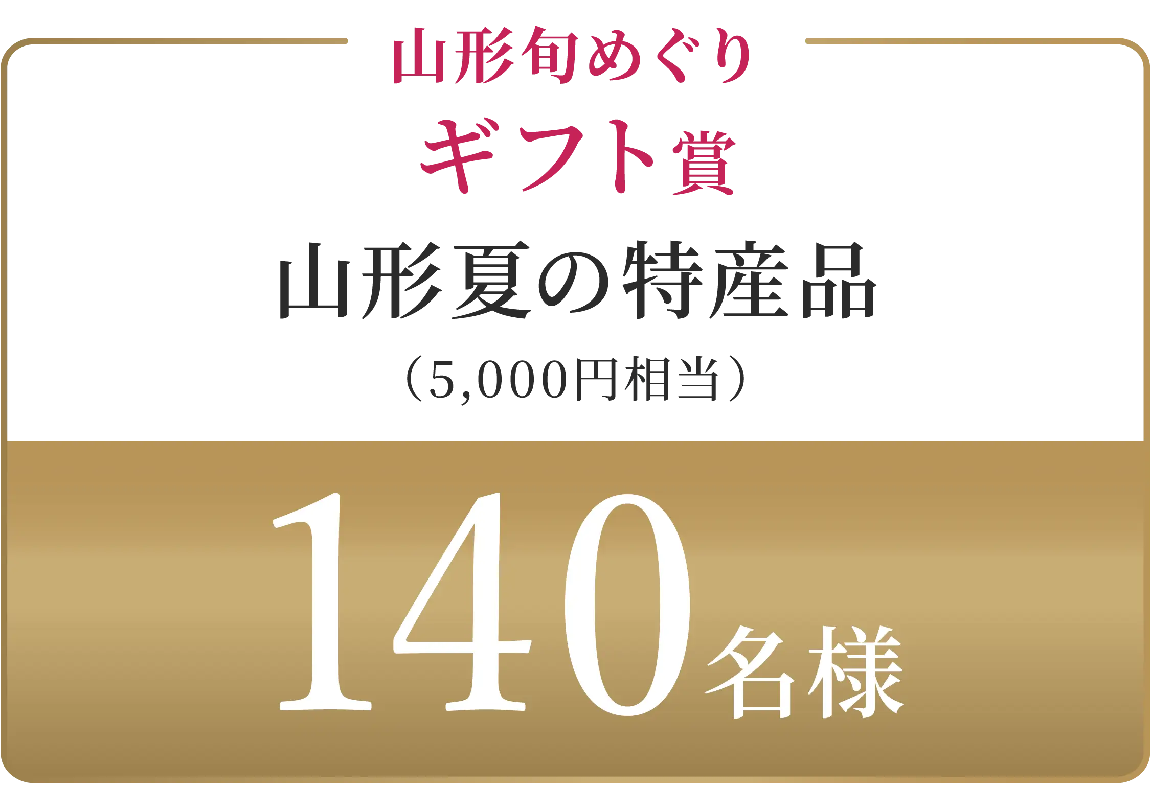 山形旬めぐりギフト賞山形夏の特産品（5,000円相当）140名様